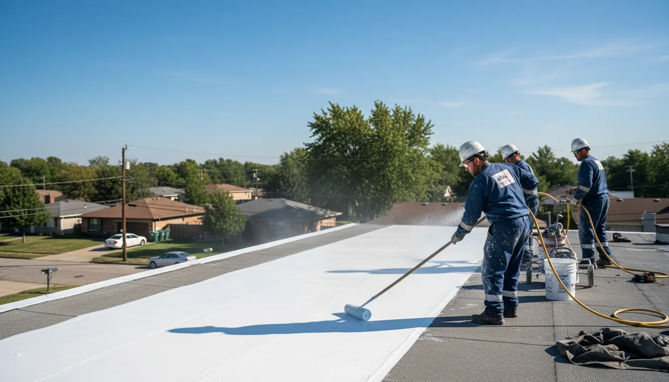 Commercial roof coating in Hull, IA near me